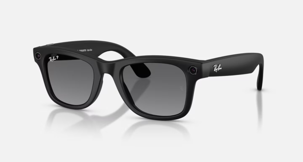 Ray-Ban Meta Wayfarer (Gen 2) matné černé AI brýle s polarizačními grafitovými gradientními čočkami