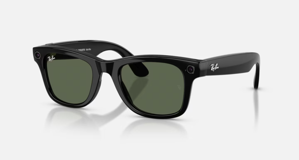 Ray-Ban Meta Wayfarer (Gen 2) lesklé černé AI brýle se zelenými čočkami