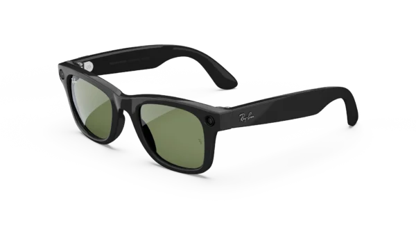 Ray-Ban Meta Wayfarer (Gen 1) Lesklé černé brýle s AI a zelenými skly