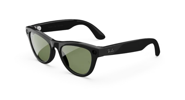 Ray-Ban Meta Skyler (Gen 2) lesklé černé brýle s AI a zelenými skly