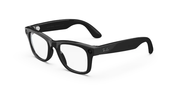 Ray-Ban Meta Wayfarer (Gen 1) Lesklé černé brýle s čirými skly